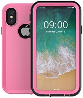iPhone X Case Waterproof Shockproof Dirtproof IP68 Certified Full Body Protective Cover Fits Apple iPhone X (5.8") (Pink)