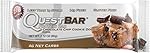 Quest Nutrition Protein Bar, Chocolate Chip Cookie Dough, 21g Protein, 4g Net Carbs, 190 Cals, Low Carb, Gluten Free, Soy Free, 2.12oz Bar, 12 Count