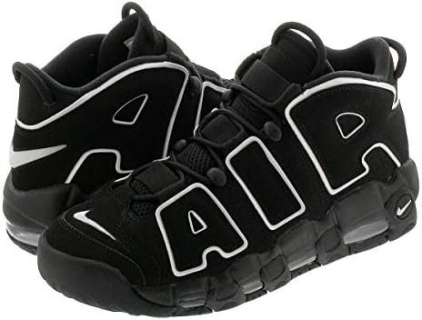 nike uptempo 96 white and black
