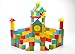 100 Piece Color Wooden Building Blocks Set With Durable Carrying Case For Children