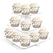 Andaz Press Party Cupcake Wrapper Decorations, Burlap Lace, 24-Pack, For Girls 1st Birthday Baby Bridal Shower Tea Party Themed Decorations