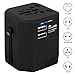 Universal Travel Adapter fit for Over 150 Countries All in one Worldwide Charger Wall Plug with Two USB Ports for US/AU/UK/EU Anti-Thunder