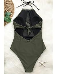 CUPSHE Traje de baño de playa de una sola pieza con malla de corazón para dama