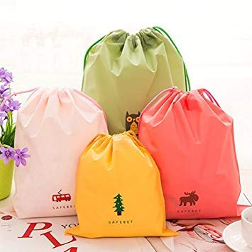 Generic Purple, S : Multicolor Drawstring Pouch Travel Bags Clothes Storage Finishing Luggage Bags Waterproof Clothing Bag Shoe Bag