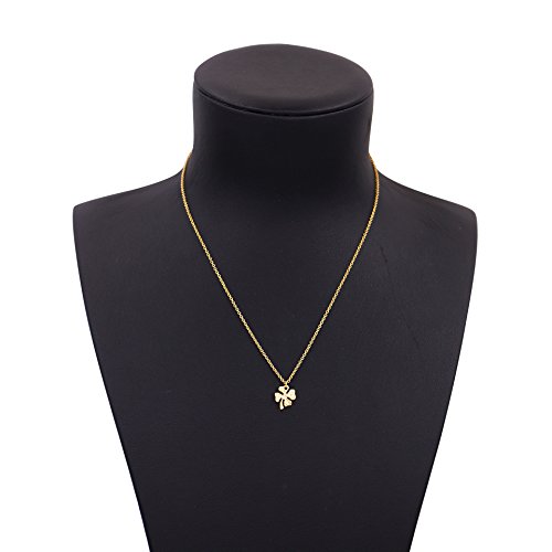 Zealmer Four Leaf Clover Necklace Lucky Charm Necklace Best Friends Gift for Women with Card - Thumbnail 2