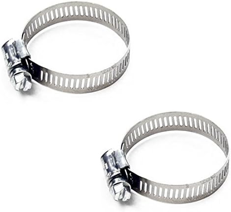Merriway BH03448 (2 Pcs) Jubilee Pipe Hose Clip Clamp, Size 1X: 30-40 mm (1.1/4 inch to 1.1/2 inch) Mild Steel - Pack of 2 Pieces