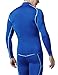 TSLA Men's UPF 50+ Mock Long Sleeve Compression Shirts, Athletic Workout Shirt, Base Layer for Water Sports, BLM Edition Blue, Medium