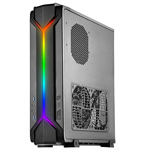 Silverstone-SST-RVZ03B-ARGB-Carcasa-de-Ordenador-Escritorio-Negro-Caja-de-Ordenador-Escritorio-PC-De-plstico-Acero-Mini-DTXMini-ITX-Negro-RojoVerdeAzul