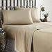 HC COLLECTION 1800 Series Microfiber Sheet & Pillow Case Set(Queen, Taupe)