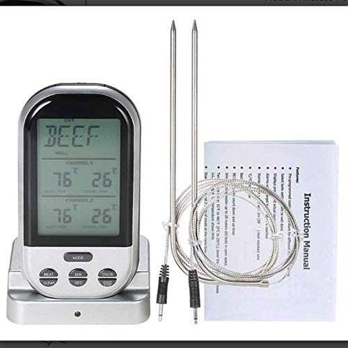 image for Donteec Wireless Remote Digital Cooking Food Meat Thermometer, Double 