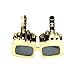 Fighting to Achieve Novelty Sunglasses Golden Creative Middle Finger Flip Off Hand Shape Finger Silly Funny Eyewear for Birthday Party Glam Accessories Eyeglasses for Photo Prop