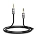 Keluoer Slim 3.5mm Premium Auxiliary Audio Cable AUX Cable for Headphones, iPods, iPhones, iPads, Home / Car Stereos and More (Black) (1M / 3Feet)