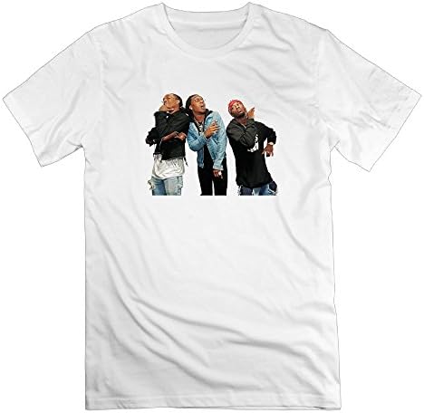 GULoshi Unisex Custom Casual Migos Short Sleeve T-Shirts Tees White Medium