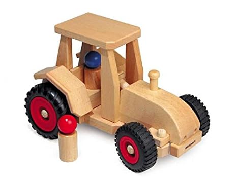 Fagus 10.29 Holz Holz Spielzeug-Ziehen – Spielzeug Drag (Holz, Holz, Kinder/Mädchen, 4 Wheel (S), Schwarz/Rot, 260 mm)