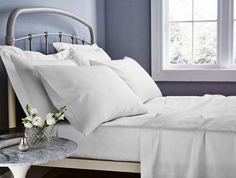Cotton Metrics Heavy Quality King Pillow Shams Set of 2 White 600TC 100% Organic Cotton White Pillow Shams King Size 20X40 Decorative Pillow Cover with 2 Inch Flang