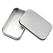 Hysagtek 6 Pcs Tin Box Containers Metal Tin Containers Mini Portable Tin Box Rectangular Empty Tins Can Box for Sewing, Beads, Crafts Geocache Storage or Storage Survival Kit, 3.7x2.4x0.79 Inch, Silve