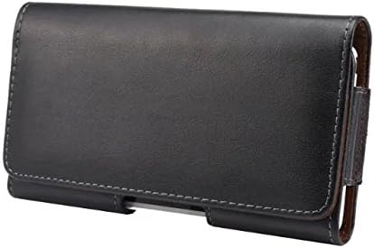 Ambaiyi Black Genuine Leather Pouch Belt Clip Holster Case Cover for Alcatel Pop 4+ Idol 4s , Lenovo P2 , Xiaomi Redmi Note 4 4X , Asus Zenfone 3 Max 5.5" , Motorola Moto E4 G5 Plus…