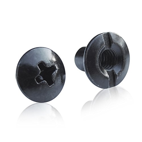 Black Chicago Screws, 1/4 Inch, 10 Pack For Leather/Kydex Gun Holsters