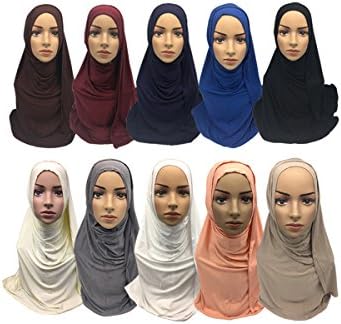 12 Pieces/Pack 10 Mix Colors Muslim Arab Cotton Hijabs Scarves