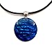 Swimmi Handcrafted Blue Abalone Necklace, Natural Paua Abalone Necklaces for Women Men, Handmade Rainbow Beads Cords Seashell Necklace Jewelry (CA347)
