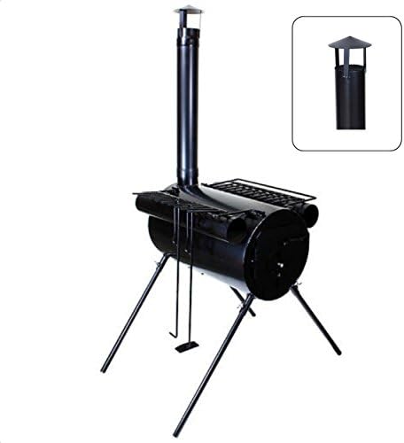 Portable Military Camping Hiking Hunting Ice Fishing Cook Wood Stove Metal Heat Shield Tent Heater Home Non Electric Fans Outdoor