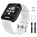 MoKo Watch Band Compatible with Garmin Forerunner 35,Soft Silicone Replacement Watch Strap fit Forerunner 35 Smartwatch, White
