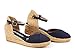Viscata Pubol Espadrille Canvas Low Wedges with Ankle Strap Spain Handmade 2” Heel Women's Sandals with Breathable Organic Cotton Canvas and 100% Natural Jute for all Occasions: Casual, Work, Party