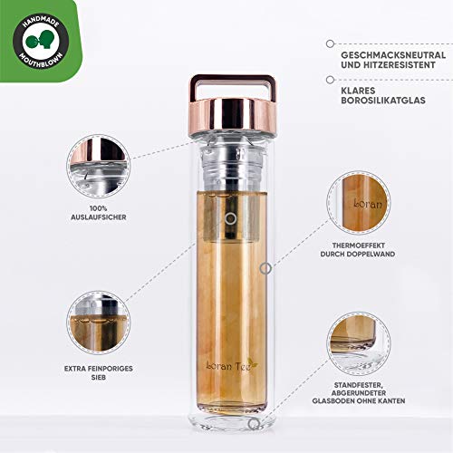 LORAN - Detox Set, Anjali Polpola Kräutertee, lose 100g, Teeflasche mit Sieb to go Teamaker 500 ml, Doppelwandig… – Bild 7