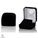 6 Black Flocked Earring Pendant Jewelry Gift Boxes