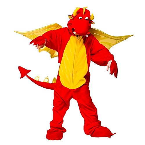 Fire Breathing Dragon Kids Animal Fancy Dress Costume Boys & Girls Onesie Small
