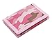 RFID Trifold Canvas Outdoor Sports Wallet for Kids - Front Pocket Wallet with Magic Sticker (Pink Camouflage)