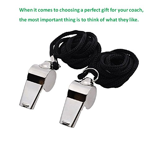 Giveet Metal Whistle with Lanyard, Stainless Steel and Durable, Extra loud Referee Coach Whistles for Football, Basketball, Soccer, School, Lifeguard Emergency, Pack of 6 PCS - Thumbnail 5