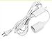 6ft Long E26 LED Grow Light Bulb Socket to 2-Prong US AC Power Cord Adapter with On/Off Switch