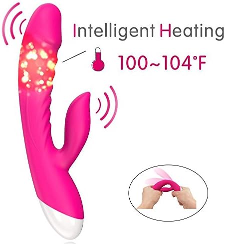 Heating Body Massager For Women, 10 Speed Modes, Waterproof Thrusting Handheld Massage Wand, Wireless USB Rechargeable Rabbit Toy For Adult Female, 8 Inch