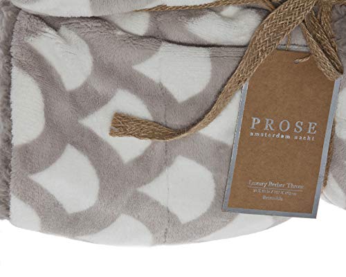 ReLive Reversible 50x60 Inch Soft Velvet Luxury Berber Throw Blanket (Greystone Scales) - Thumbnail 4