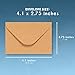 Juvale Plain Brown Mini Gift Card Holders - 4.1 x 2.75 In, 100 Pack, Brown Paper - Wedding Envelope - Business Envelope with Water-Activated Seal
