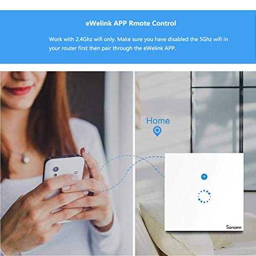 3-Gang WiFi Smart Light Switch – Tempered Glass Touch Panel, Works With Alexa & Google Home (15A, White, Neutral Wire Required)