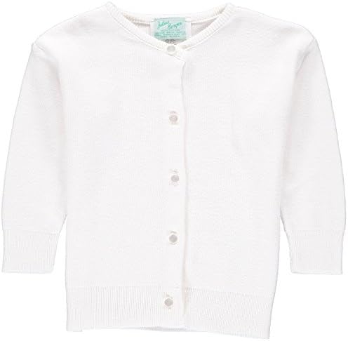 Julius Berger White Acrylic Cashmere Girls Cardigan - 4T
