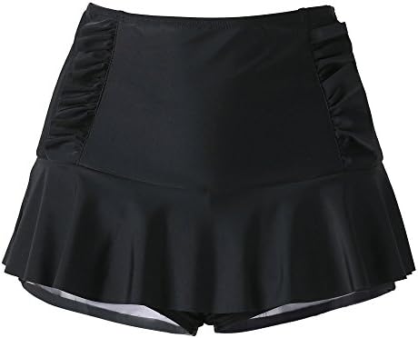 Mumentfienlis Womens Ruffled Swim Shorts High Waist Tankini Bottom