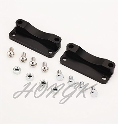 HONGK- Black Front Fender Relocator Kit Compatible with 03-13 Harley Touring FLHT FLHR Road King [B076BPZBJW]