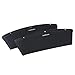 LeeQueen Car Pocket Organizer Fills the Gap Between the Seats, Premium PU Leather (Black, 2 Packs, Including 4 Velcros)