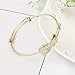 SENFAI Music Lover Violin Stretch Bangle Bracelet Jewelry Gifts (Rose gold)