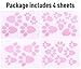 Geefuun 24Ct Easter Decorations Bunny Paw Prints Footprint Stickers - Party Decor Ornaments - Floor Clings Decals