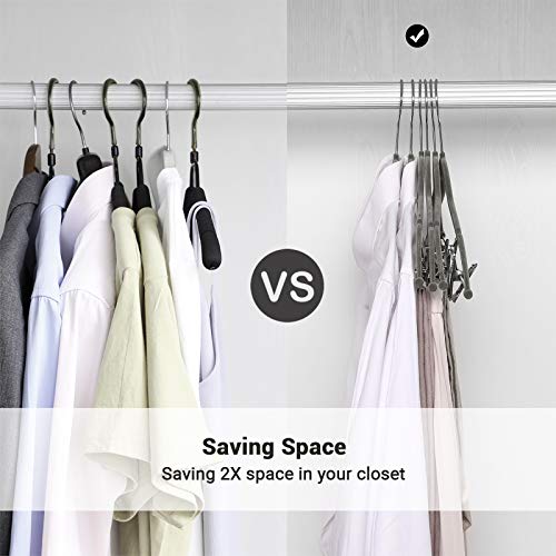 image for SONGMICS 30-Pack Pants Hangers, 16.7 Inch Velvet Trousers Hangers, wit