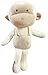 (Lovely Monkey)100% Certified Organic Cotton Fabric . Baby First Doll 11 inches (No Dyeing Natural Organic Cotton)