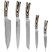 La Cote 5 Piece Chef Knives Set Japanese Stainless Steel Pakka Wood Handle In Gift Box (5 PC Chef Knife Set)