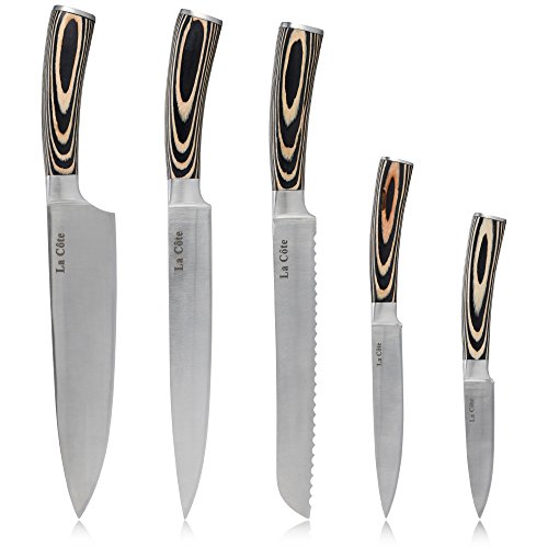 La cote 5 piece chef knives set japanese stainless stee…