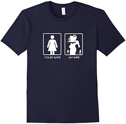 Mens Your Wife My Wife Super Hero T-shirt Large Navy