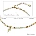 Natural Amazonite Bead Choker Necklace with Gold Leaf Pendant Healing Stone Crystal Choker for Women