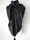 Dark Blue Black Arab Unisex Shemagh Head Scarf Neck Wrap Authentic Cottton